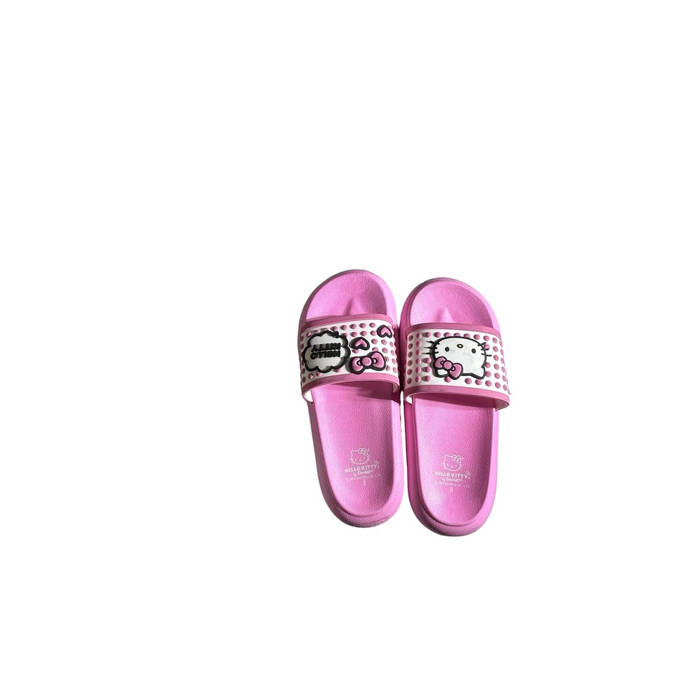 Sanrio Hello Kitty Pink Slide Sandals Women Size 9 Kawaii Graphic Slip On Shoes